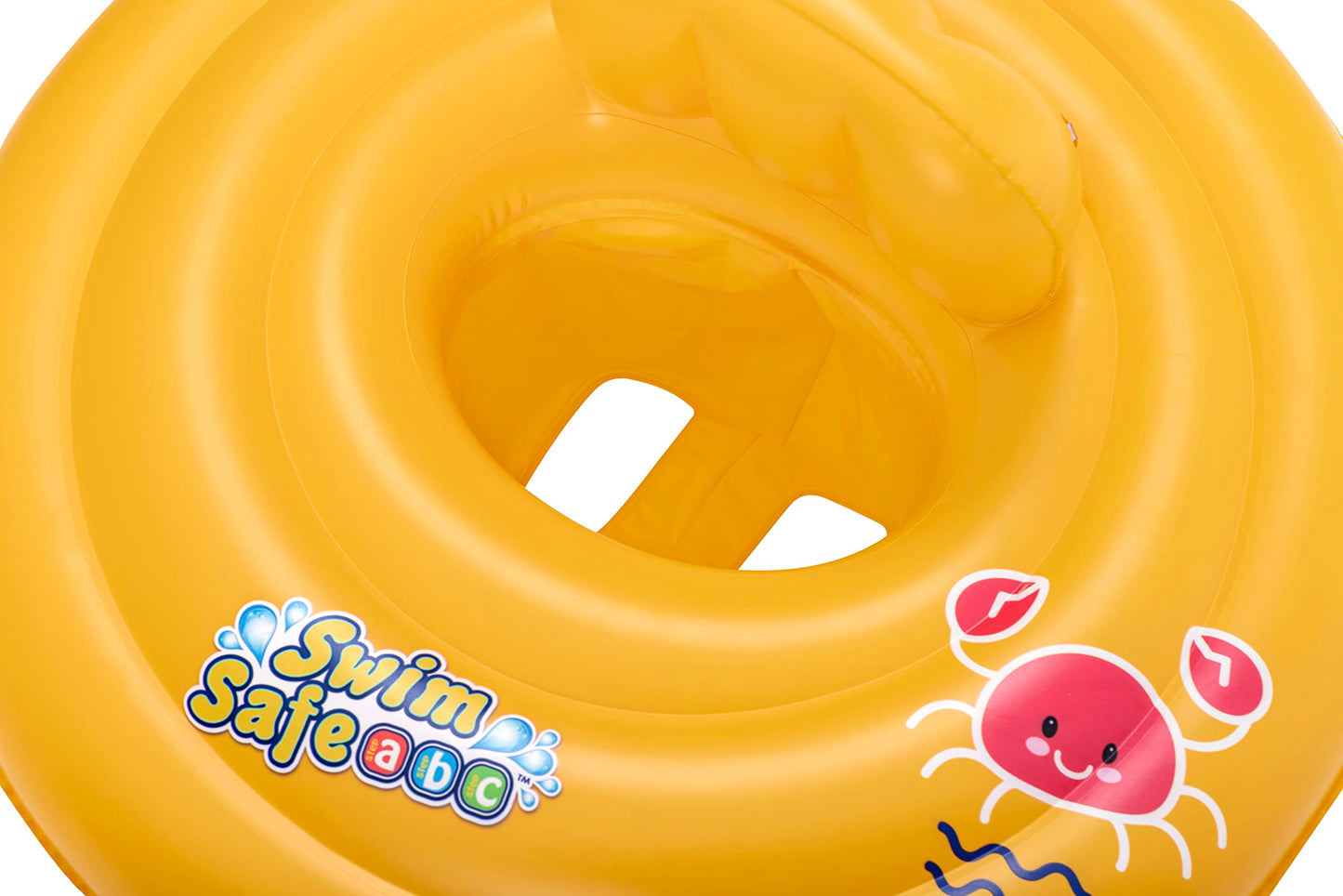 Bestway Inflatable Swimming Float for Infants, Round Baby Boat, 69cm, Yellow, Model 32096, for Ages 0-12 Months
