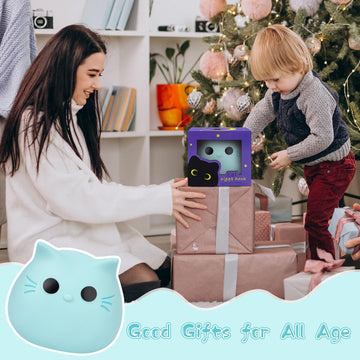 Jizwpoom Piggy Bank, Cat Piggy Bank Cat Money Saving Box Gifts For Kids, Coin Piggy Bank Cat Coin Bank Box Unbreakable Piggy Bank Toy Great Gifts For Boys Girls Adults (Blue)