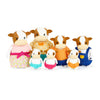 Li'l Woodzeez FitzMoo Cow Family Set of 7 Posable Plastic Figures - Multicolor, Model WZ6837C3Z, Gift Toy for Kids Age 3+