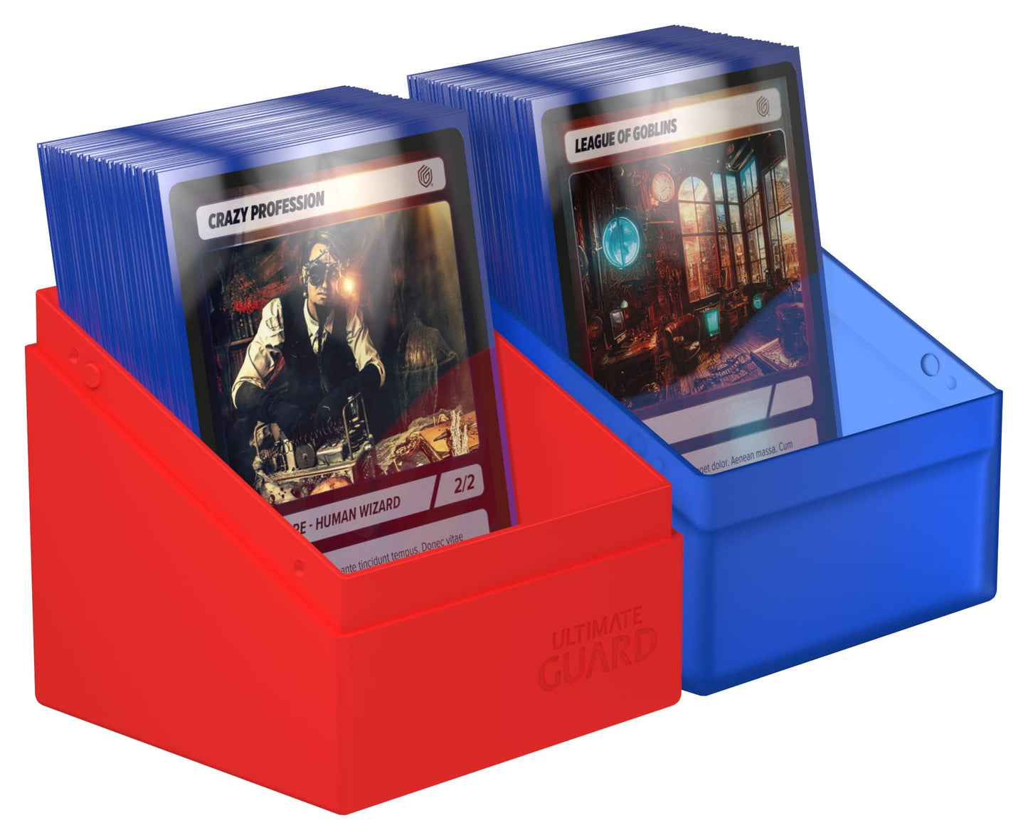 Ultimate Guard Boulder Synergy 100+, Deck Case For 100 Double-Sleeved Tcg Cards, Blue/Red, Secure & Durable Storage For Trading Card Games