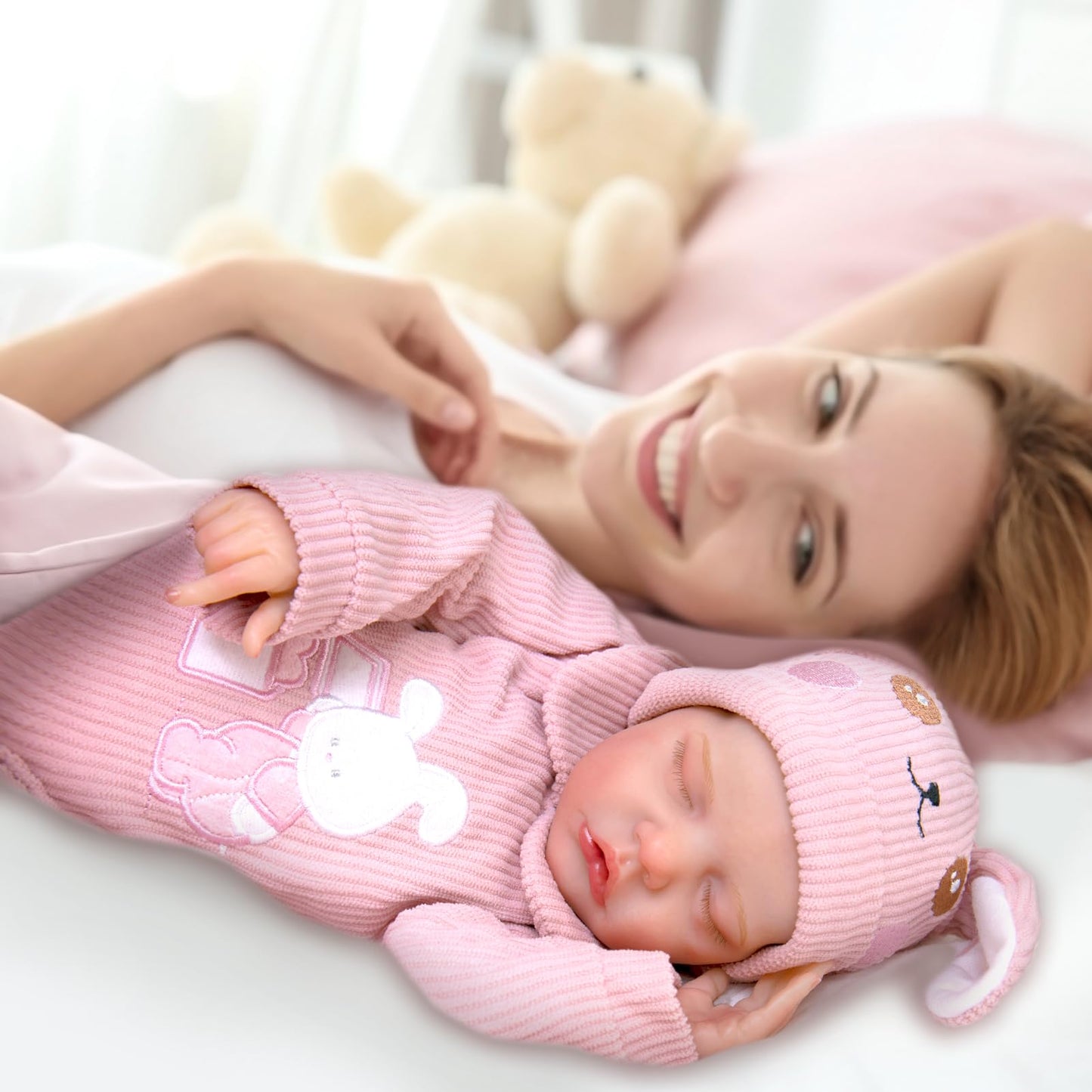 Aori Lifelike Reborn Baby Dolls 18 Inch Realistic Sleeping Baby Girl Dolls Real Life Newborn Doll Coming With Gift Box Set