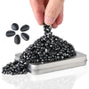 Lcvuuk Ferrite Putty Rocks,Black More Than 600 Weak Magnetic Smooth Ferrite Pebbles, Desk Toys And Time-Killer For Adults