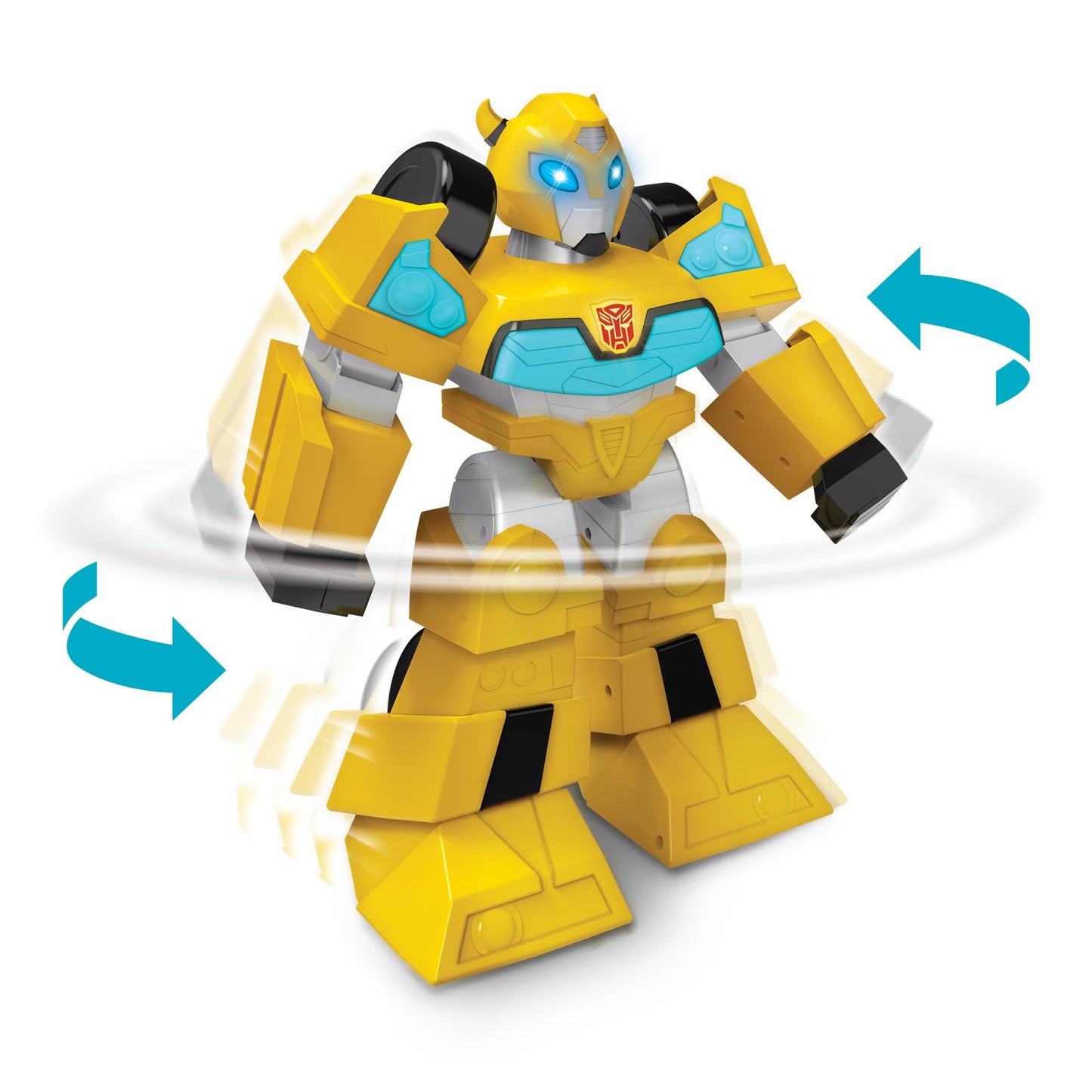 Jam'N Hasbro: Transformers Rescue Bots Academy: Bumblebee Rc Robot - 12'' Walking Transformer, Lights & Sounds, Radio Controlled