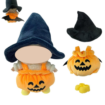 Ezcora 5 Sets Halloween Clothes for 17cm Doll Pumpkin Witch Black Cat & Bunny Costumes 6.7-Inch Doll Accessories Halloween Outfits Costume include Colorful Shoes and Glasses Gift Idea (No Dolls)