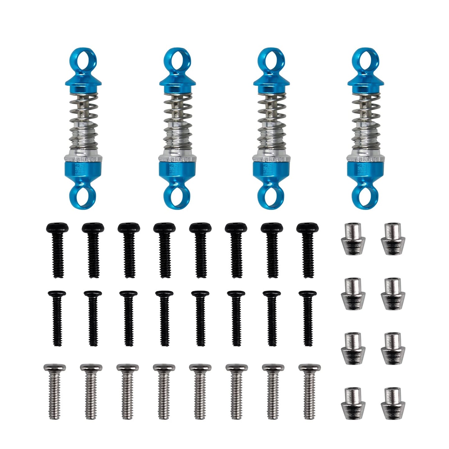 Abendor 4PCs Aluminum Adjustable Soft and Hard Shock Absorber RC Car Upgrade Modified Parts for WLtoys 1/28 RC Car K969 K989 K99