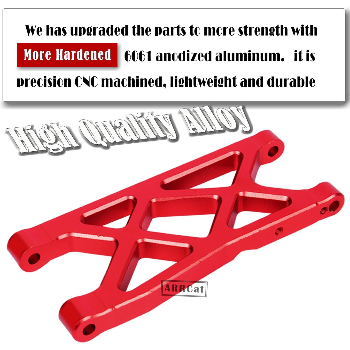 ARRCat Suspension A-Arms for 1/10 Vorteks 3s Blx 550/Granite 3s Blx 550/Senton 3s Blx 550,4PCS Aluminum Alloy Front Rear Suspens