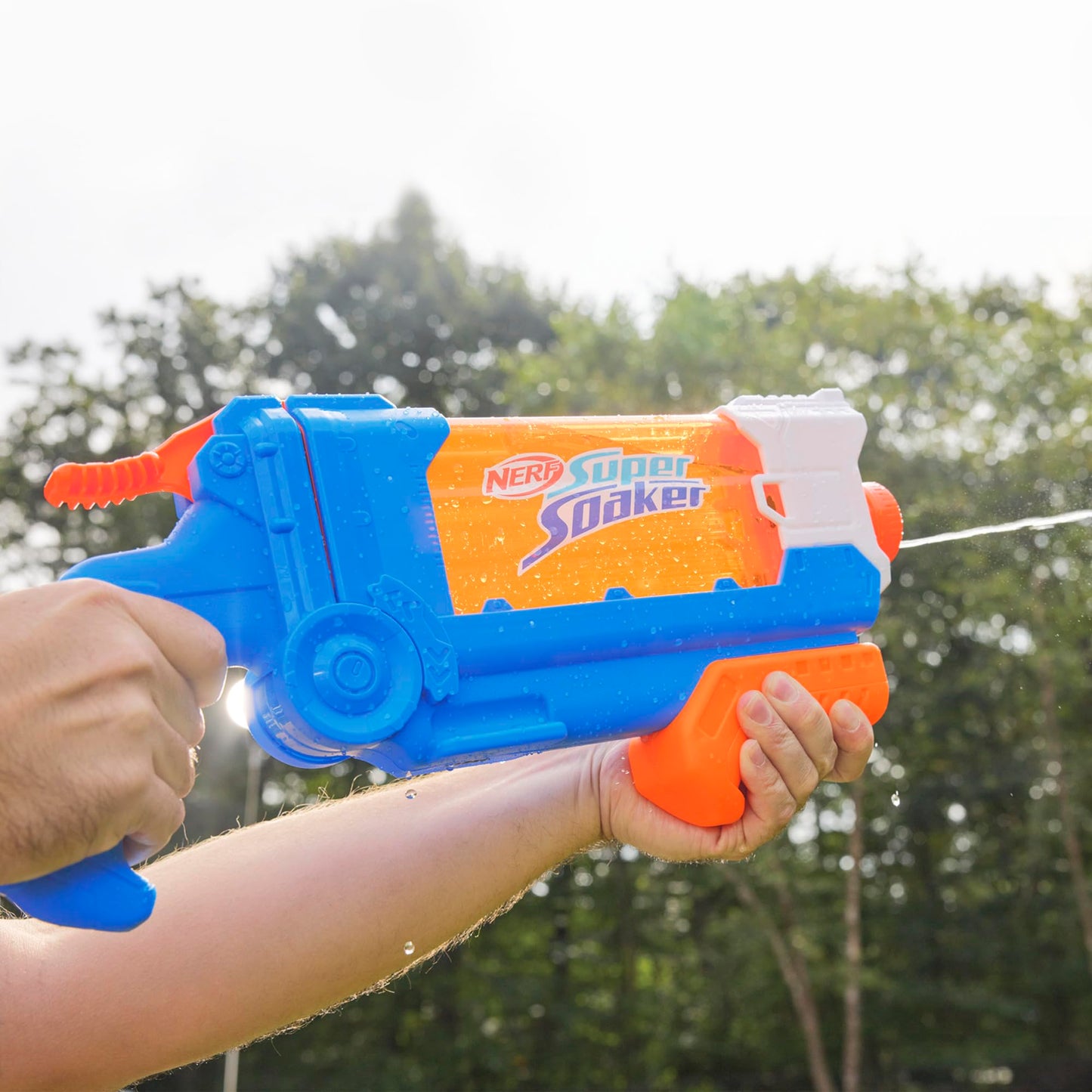 Nerf Super Soaker Flip Fill Water Blaster, 4 Spray Styles, Fast Fill, 887 Millilitre Tank, Water Toys