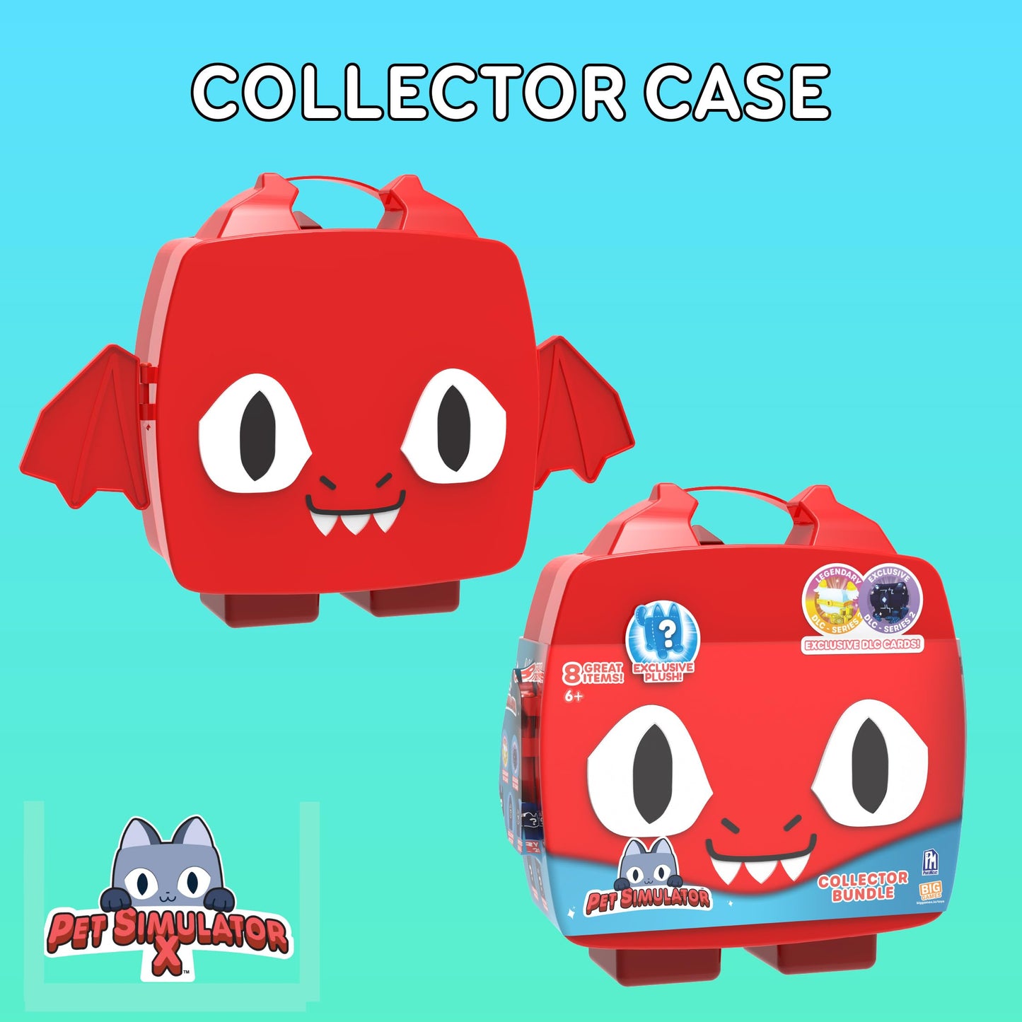 UCC Distributing PET Simulator Series 2 - Exclusive Red Dragon Bundle with 8 Plush & Figure Toys - Includes DLC Codes