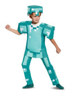 protective covering Deluxe Minecraft Costume Blue Medium (7-8)