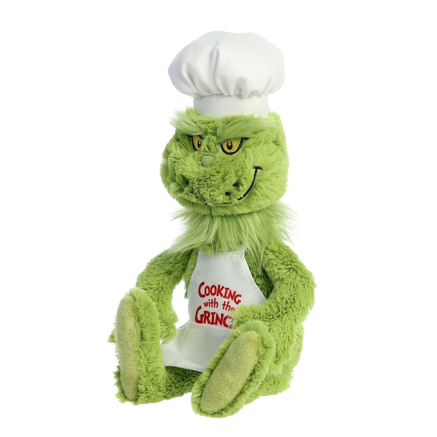 Aurora® Whimsical Dr. Seuss™ Chef Grinch Stuffed Animal - Magical Storytelling - Officially Licensed - Green 14 Inches