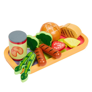 Bluey - Dine in with Bluey Set, 32-Piece Wooden Toy Set with Magic Asparagus, Plates, Utensils & More, Perfect for Role-Play & I
