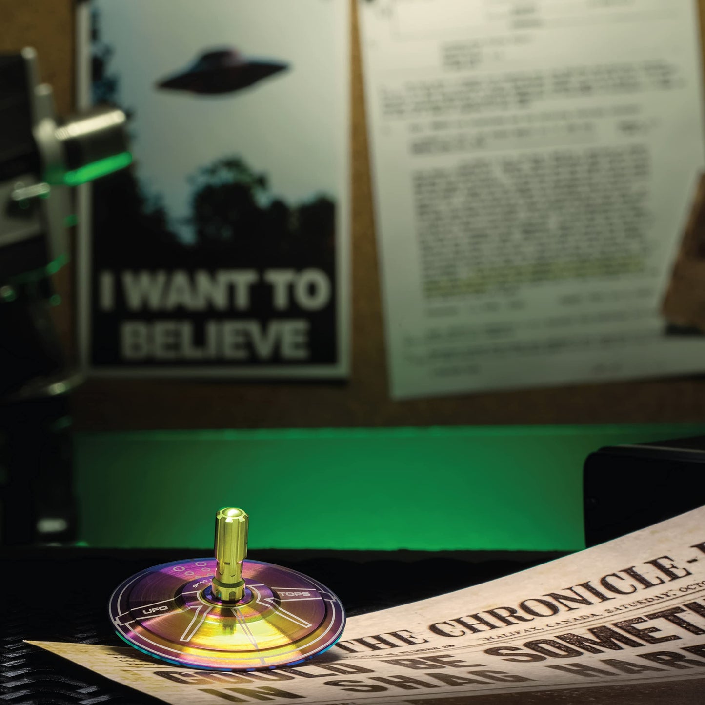 Plexity Labs Ufo Tops - Shag Harbour - Metal Spinning Top - Inspired By The 1967 Shag Harbour, Nova Scotia Ufo Incident - Psyche