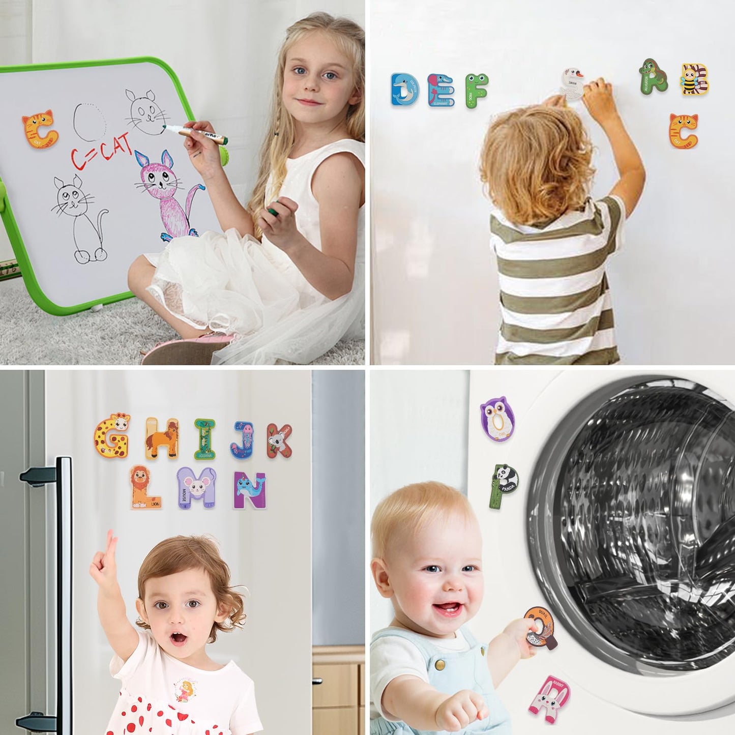 Wooden Magnet Alphabet Letters For Kids - Animal Magnetic Letters For Fridge Magnetic Abc Letters Magnetic Letters For Classroom