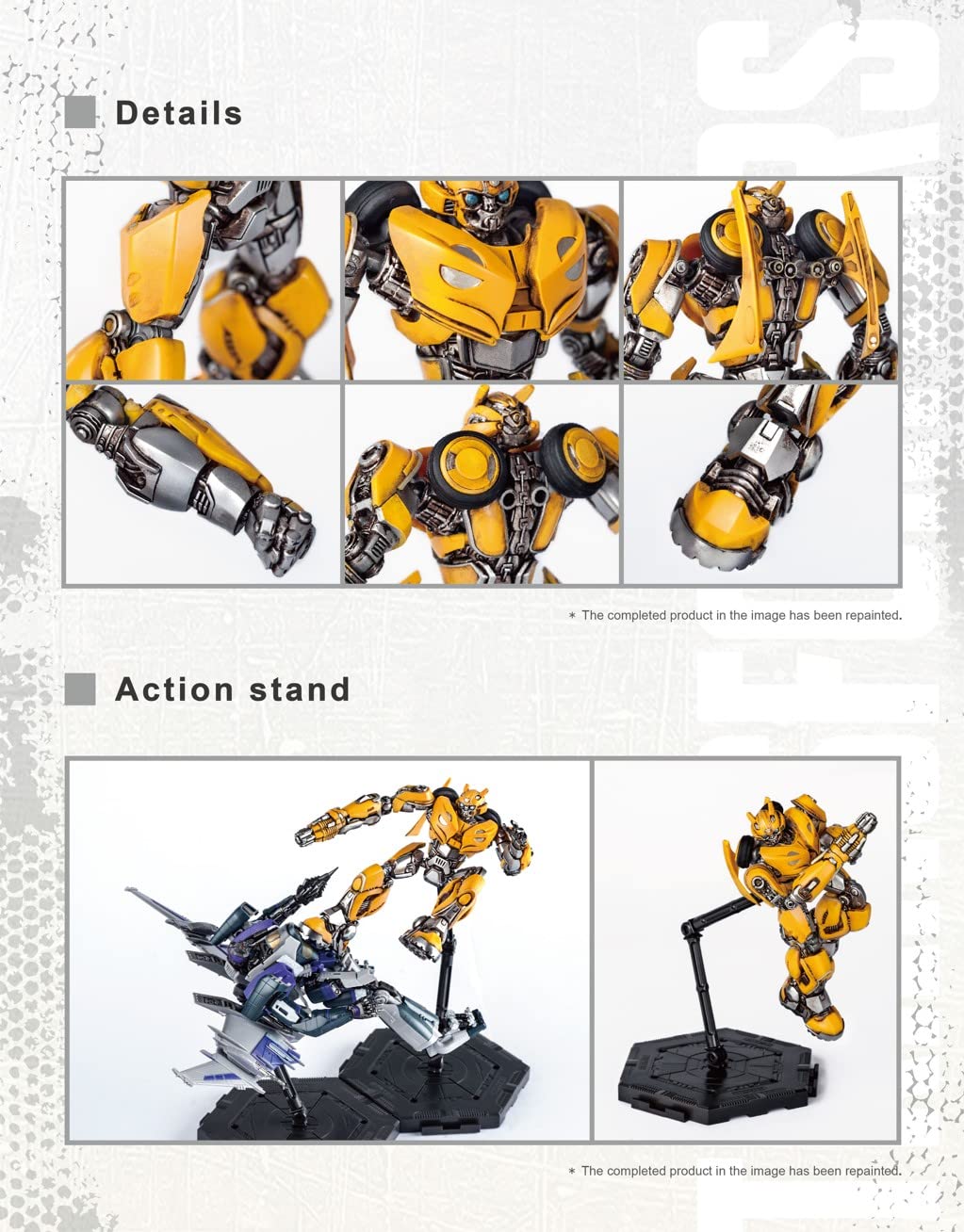 Transformers Bumblebee Figure Model Kit - B-127 Cybertron Easy To Assemble 3D Articulated Action Figure Pre Painted Collectible