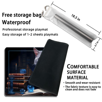 Malqiqi Playmat For Mtg, With Free Storage Bags,Game Mat 24 X 14 Inches, Tcg And Board Game Mat For Cards,Mousepad Desk Mats (Ca