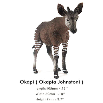 FUNSHOWCASE Okapi Toy Figure - Realistic Plastic Jungle Animal, 3.5-inch Height, Model 1694, Perfect for Collectors and Kids