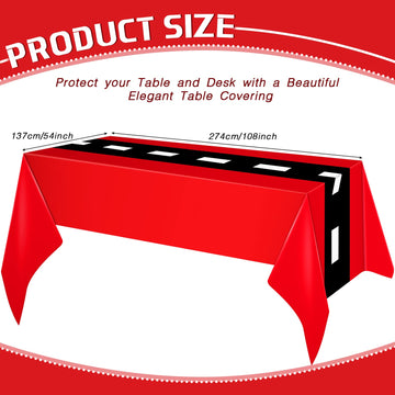 Car Birthday Decorations Racing Party Supplies Road Tablecloth Racetrack Tablecloth Racetrack Table Runner Tablecovers For Kids Racing Car Theme Birthday Party, 54 X 108 Inch (Stylish Style, 6 Sheets)