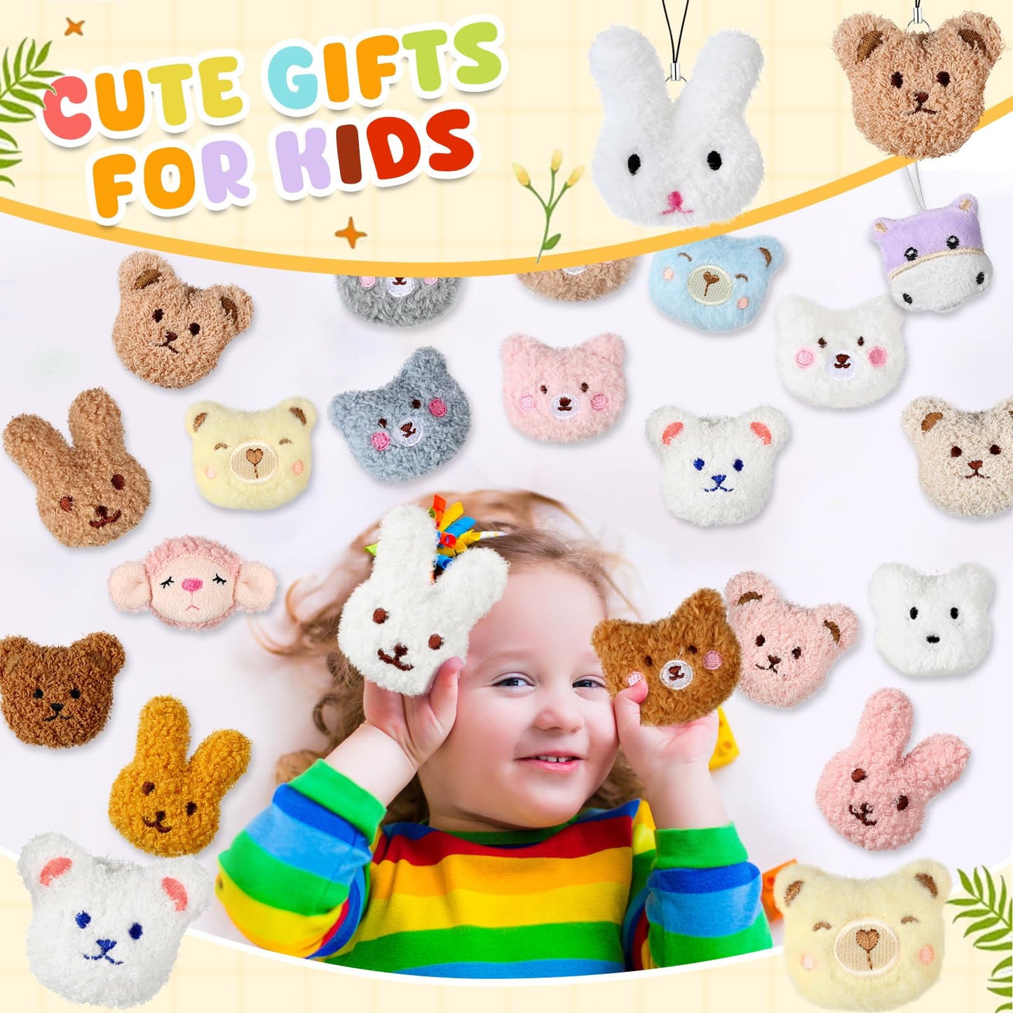 Libima 40 Pcs Mini Stuffed Animals Sea Animal Fruit Plush Keychain Set For Carnival Birthday Classroom Prizes Decoration For Clo
