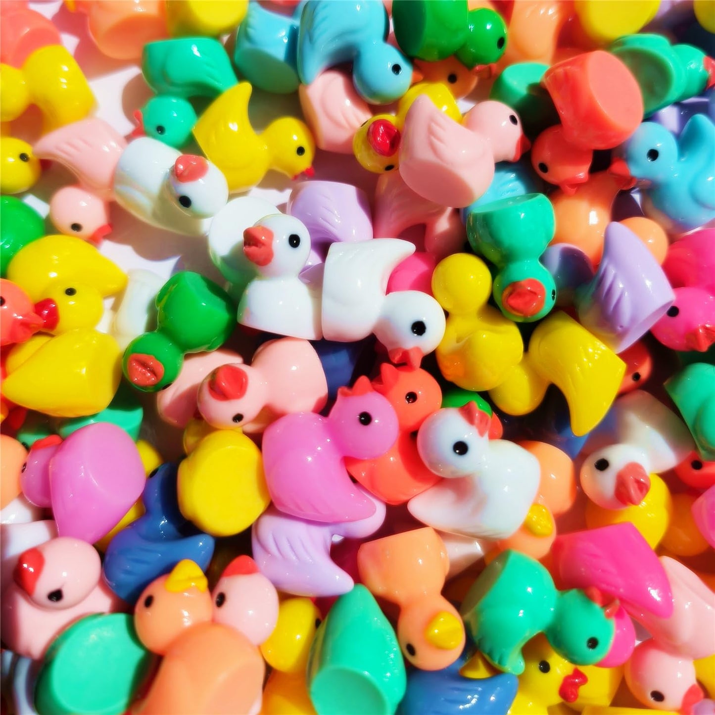 Dztian 12 Colors 145 Mini Resin Duck Garden Duck Class Activity Micro Landscape Decoration Ducklings Toy House Prank Christmas D