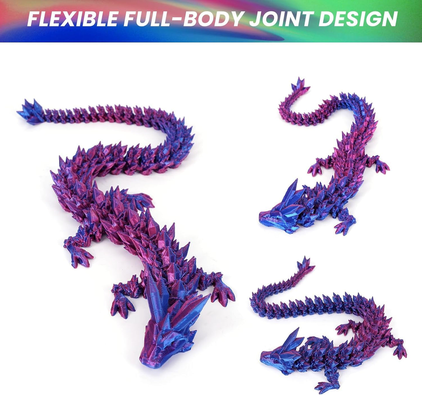 Easter Egg, 3D Printed Dragon Eggs With Dragon Inside, Articulated Dragon, Mystery Dragon Egg Fidget Toy, Surprise Easter Basket Stuffers (A-Laser Purple+Egg)