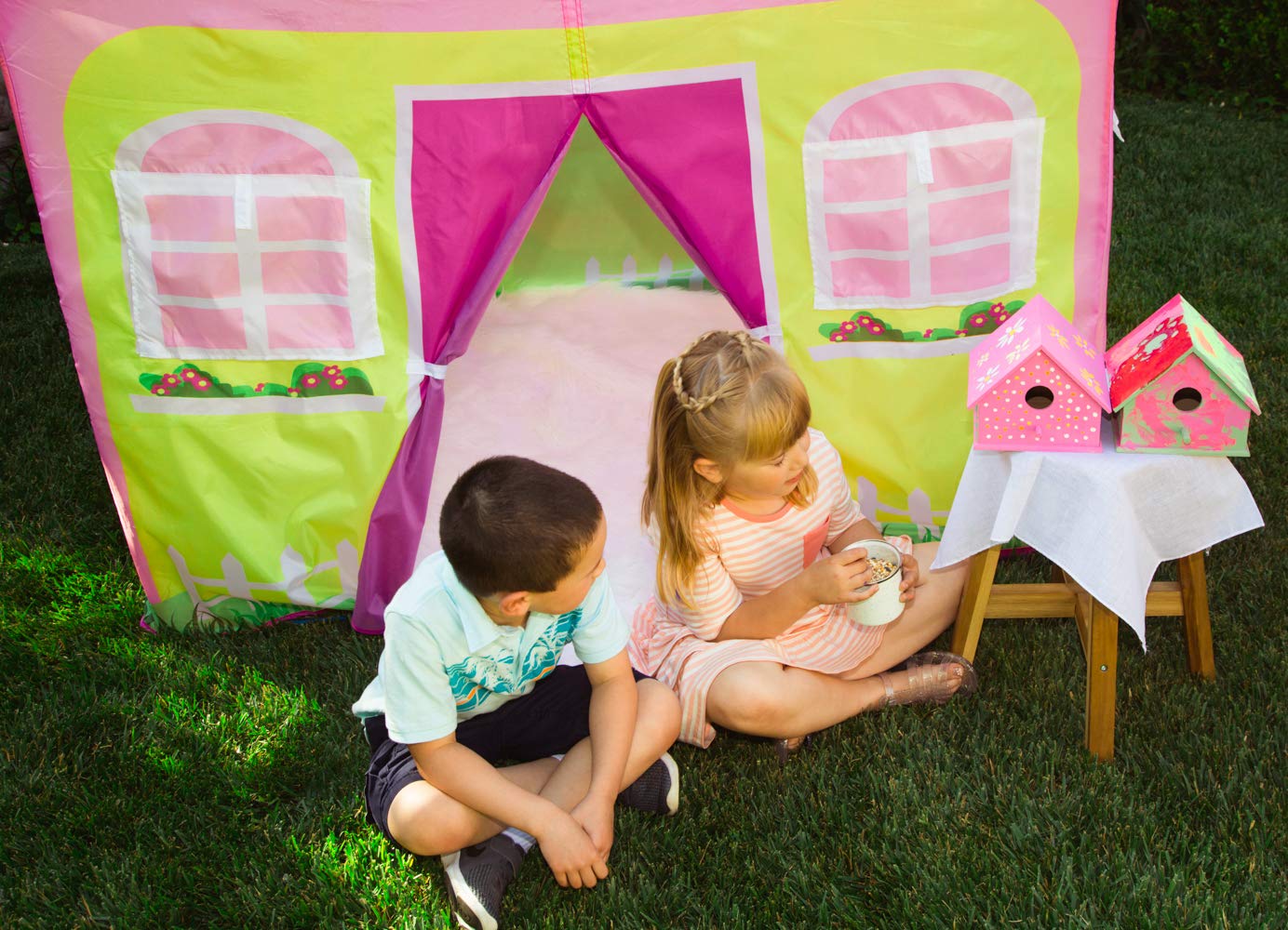 Pacific Play Tents 60600 Cottage House Play Tent - 58'' X 48'' X 58''