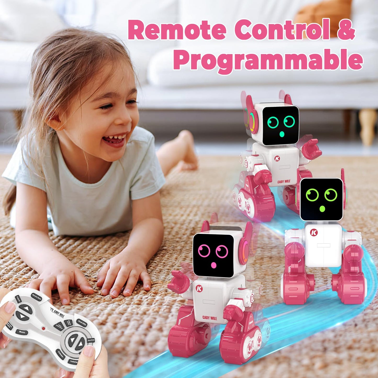 Okk Robot Toys For Kids, Remote & App Control Robot, Programmable Interactive Toys With Coin Bank, Smart Educational Robot With