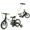 JMMD Toddler Bike with Push Handle, 6-in-1 Foldable, Training Wheels, Brakes, Green, for Kids 18-60 Months, Perfect Gift for Boys & Girls