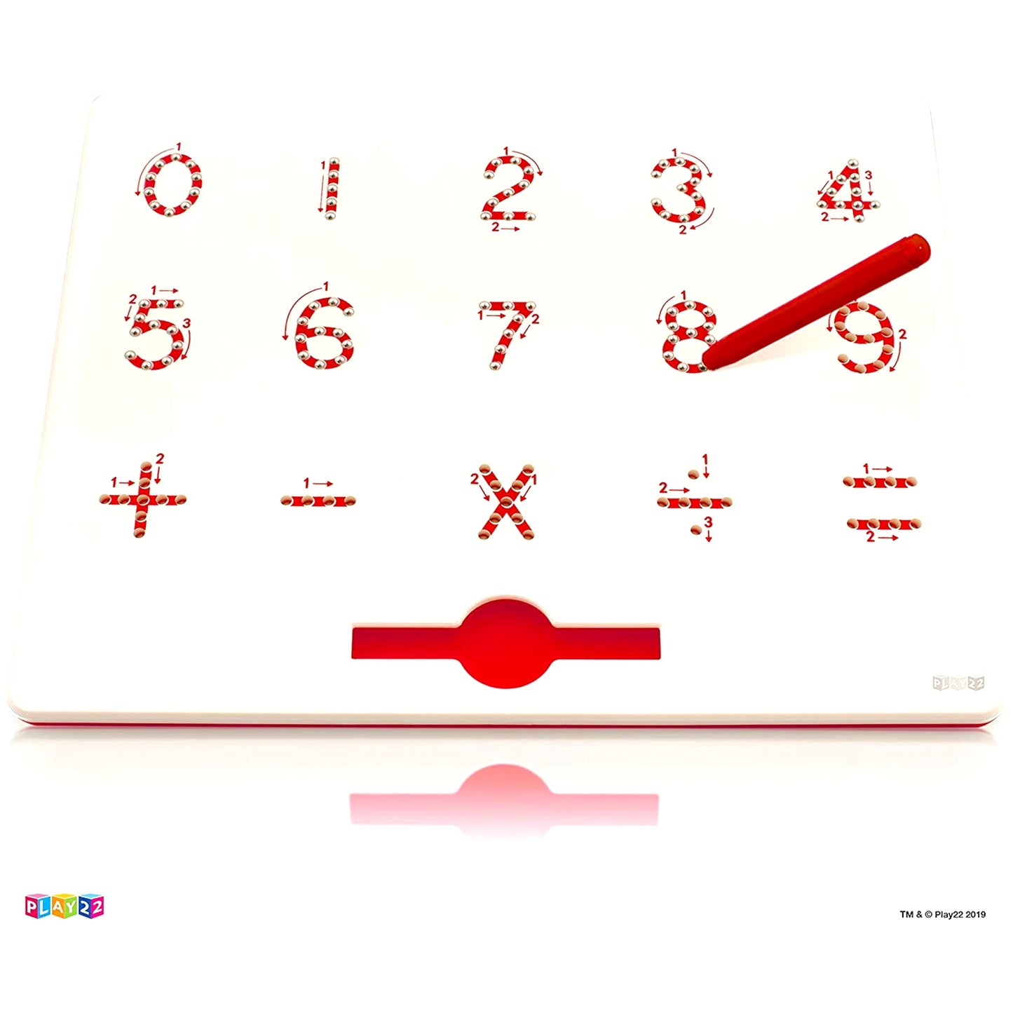 Play22 Magnetic Drawing Board - Stem Educational Learning Numbers Kids Letter Board - Writing Board For Kids Erasable - Magnetic Doodle Board - Best Gift For Kids (Numbers)