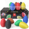 Arteza Kids Sidewalk Chalk, Set of 12, Easy-to-Hold Egg-Shaped Washable Chalk, Art Supplies for Spring and Summer Activities, Ou