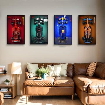 Display Wallboard For Lego Technic Mercedes-Amg F1 W14 E Performance 42171 Race Car, Compatible With Mercedes F1, Gift Ideas For