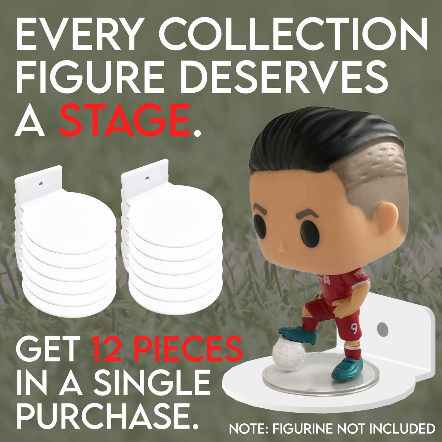 Tapeera 12-Pack White Acrylic Display For Funko Pop Shelves - Suitable For Boxed And Unboxed Figures - 4-Inch Vinyl Funko Pop Wa