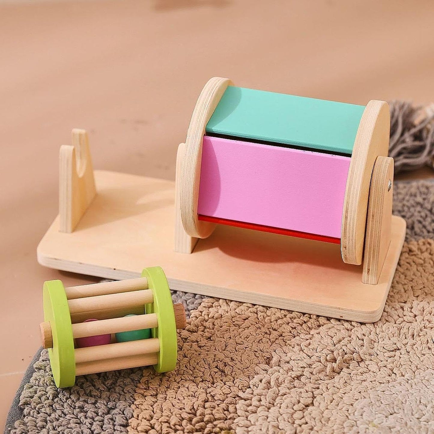 Enakshi Rotating Toy Drum Sound Toy Rolling Textile Drum For Gifts Boys Girls Infant|Baby | Toys For Baby | Developmental Baby T