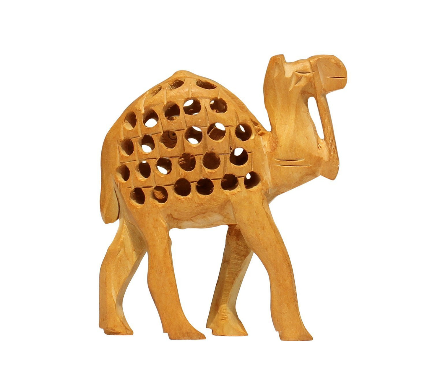 Rastogi Handicrafts Decorative Animal Statue Miniature Made From Single Block Of Wood - **Good Luck** Gifts For Men/Women