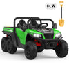 Garvee 24V 4WD 6-Wheel Electric Ride On Dump Truck with Remote Control 2 Seater Kids Dump Truck Toy for Big Kids Ages 3+ Includes Interactive Shovel Dump Bed LED Lights & Music Player