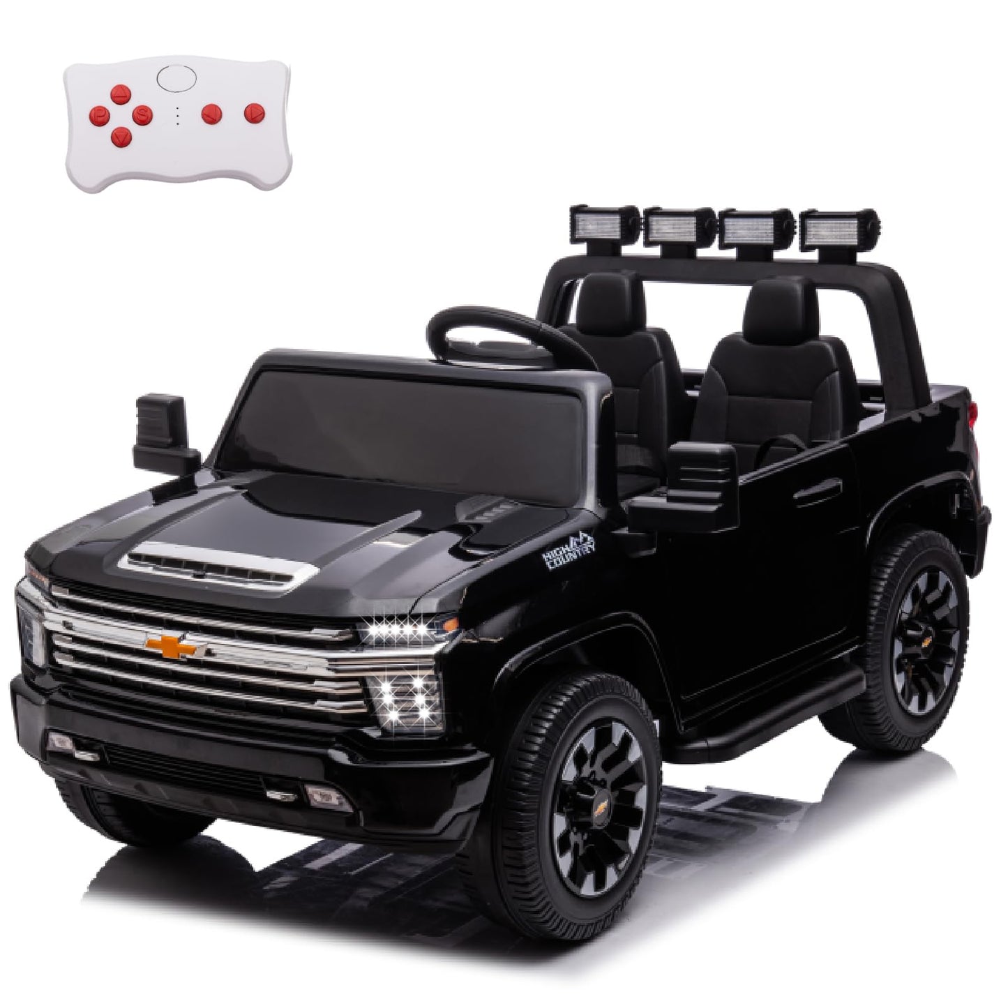 POSTACK 24 Volt Ride on Toy with Parental Remote, 4WD Battery Powered Electric Power 4 Wheels for Toddlers, Kids Ride on UTV Tru