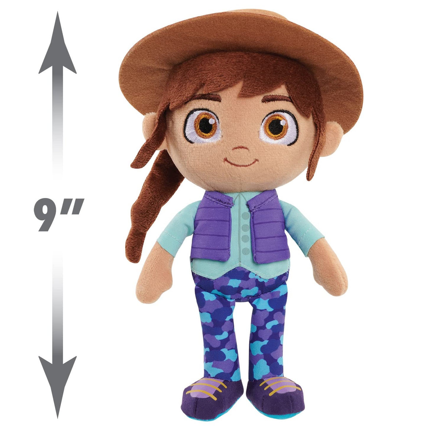 Just Play Ridley Jones Plushie Doll, 8-Inch Stuffed Toy, Multi-color, Model 31951, Kids Toys for Ages 3 Up