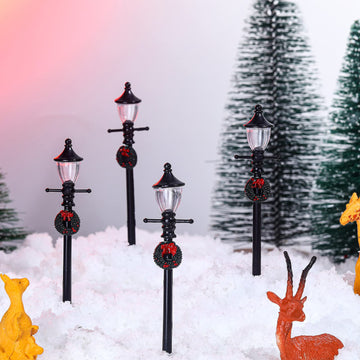 Christmas Village Accessories Christmas Mini Street Light Models Street Miniature Lamp Post Christmas Dollhouse Small Street Lam