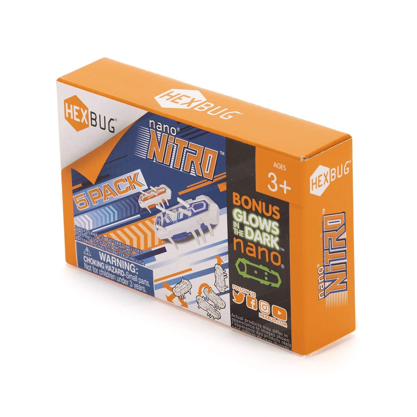 HEXBUG Nano Nitro 5 Pack - Sensory Vibration Toys for Kids and Cats - Tiny HEX Bug Childrens Toy Technology with Batteries Inclu