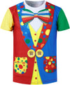 COSLAND Boys' Clown Costume for Kids Halloween Shirt, Multicolor, Medium