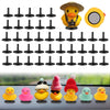 Yibeico 40Pcs Duck Plug, Rubber Duck Mount, Flock Locker Rubber Duck Holder Dashboard For Jeep Dash & Fixed Display, Gift For Je