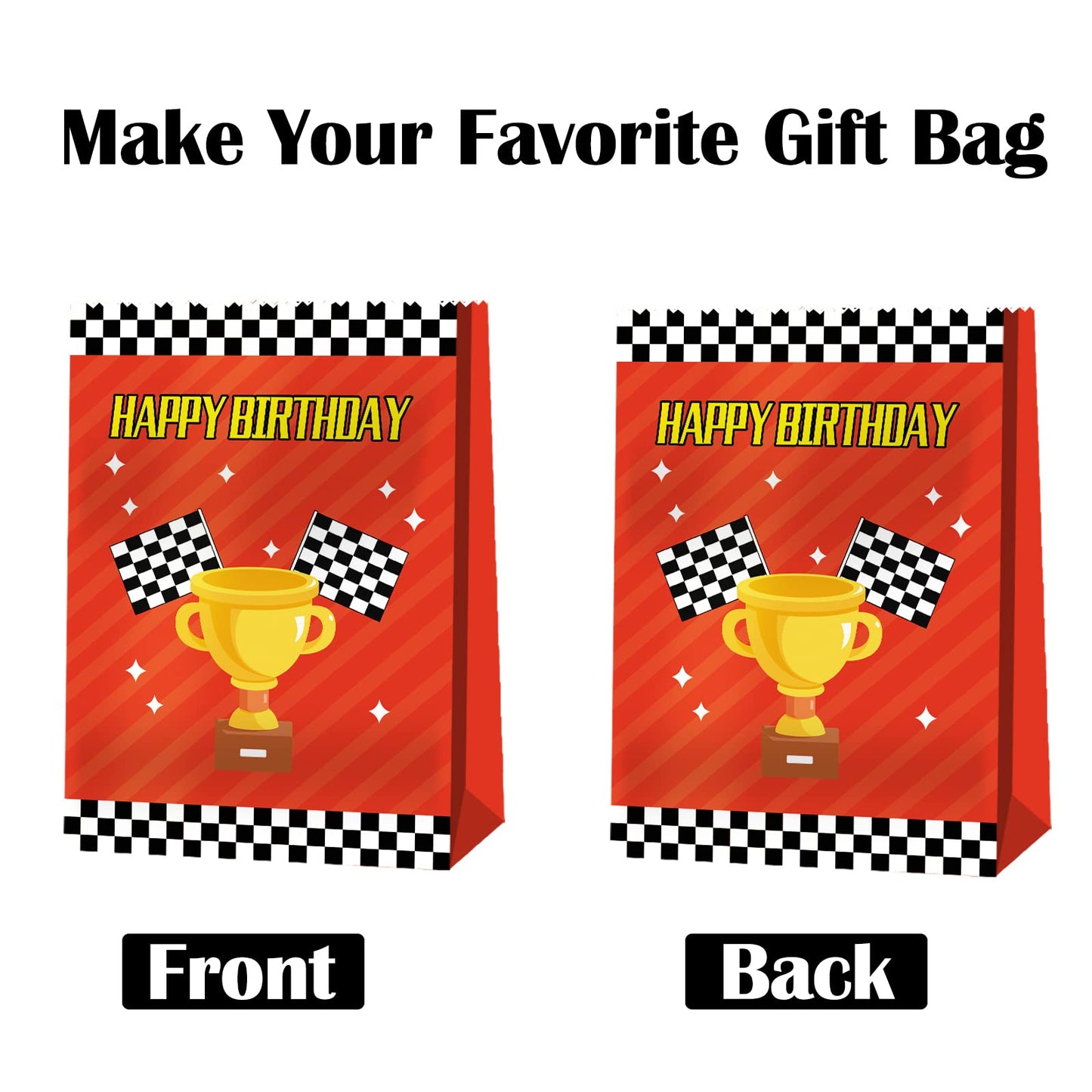 Race Car Gift Bags 24 Pcs Race Car Party Supplies For Boys Race Car Party Favors Cars Theme Birthday Party Decorations Car Goody