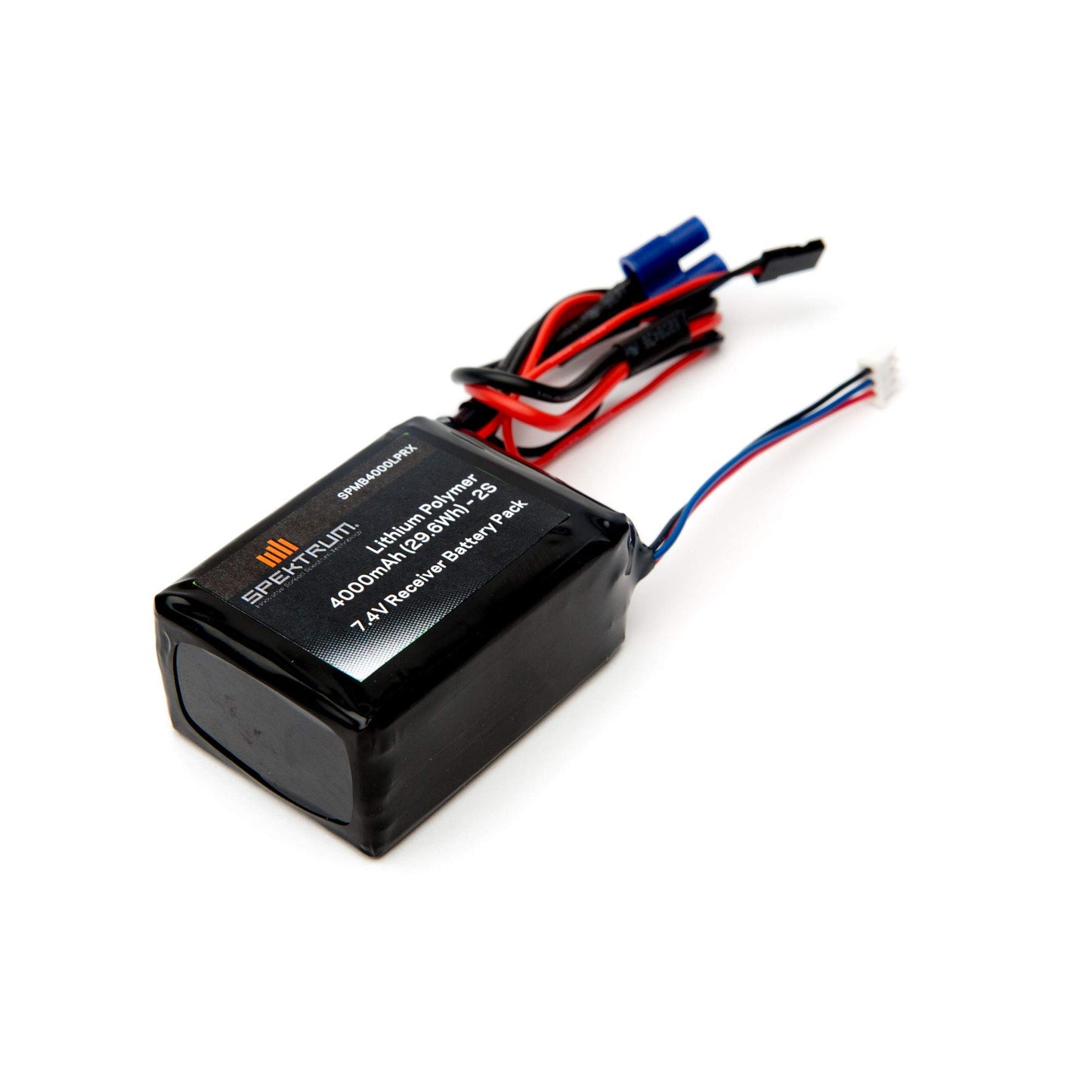 Spektrum 7.4V 4000mAh 2S LiPo Receiver Battery: Universal Receiver, EC3, SPMB4000LPRX