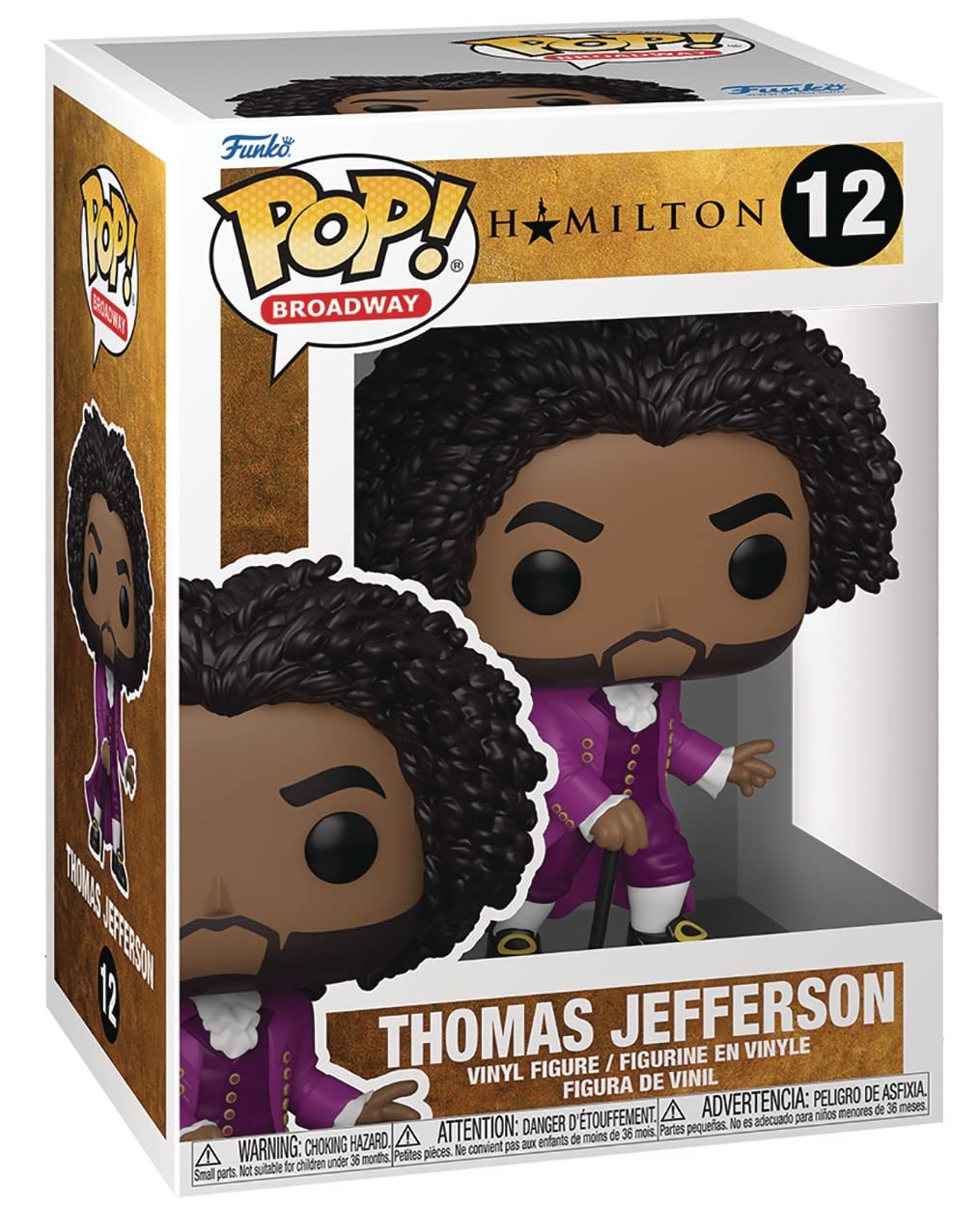 Pop Broadway: Hamilton - Thomas Jefferson Funko Vinyl Figure (Bundled With Compatible Box Protector Case)