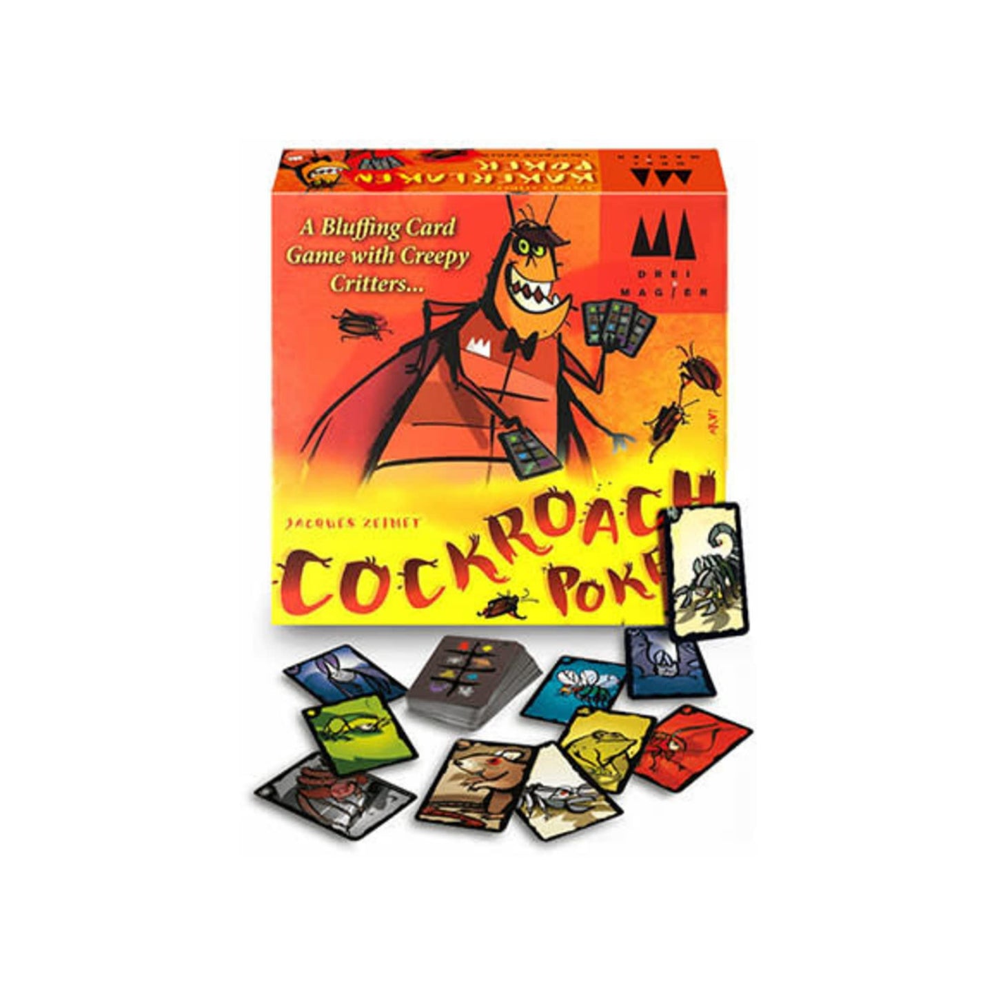 Cockroach Poker Party Game | Bluffing Strategy Card Game For Adults And Kids | Ages 8+ | 3-6 Players | Average Playtime 15-25 Minutes