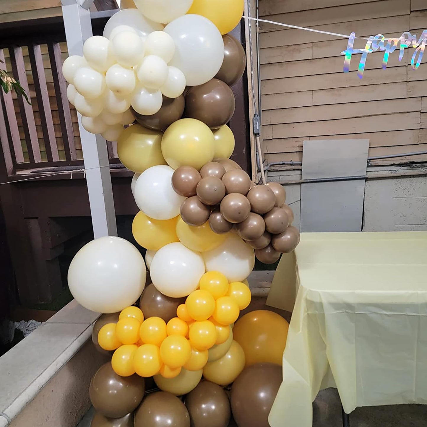 Mustard Yellow And Beige Balloon Garland Kit, Pastel Yellow Cream White Sand Nude Tan Neutral Sunflower Boho Balloon Arch Kit Fo