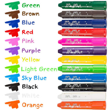 Maymoi Tempera Paint Sticks, Washable Paint Sticks For Kids, Non-Toxic, Quick Drying & No Mess (12 Bright Colors)