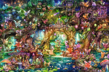 Ravensburger - The Hidden World of Fairies - 4000 Piece Jigsaw Puzzle - Fantastical Mythical Scene in Stunning Bright Detail - Frameable - enhanced Quality - Puzzles for mature-themeds