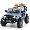 Olakids 2 Seater Ride On Truck, 12V Battery Powered Electric Vehicle For Kids With Remote Control, Power Display, Led Lights, St