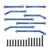 GTHELE High Clearance 4 Links Set Aluminum Linkage for Traxxas 1/18 TRX4M K10 F-150 Upgrade Parts RC Crawler Car (Dark Blue)