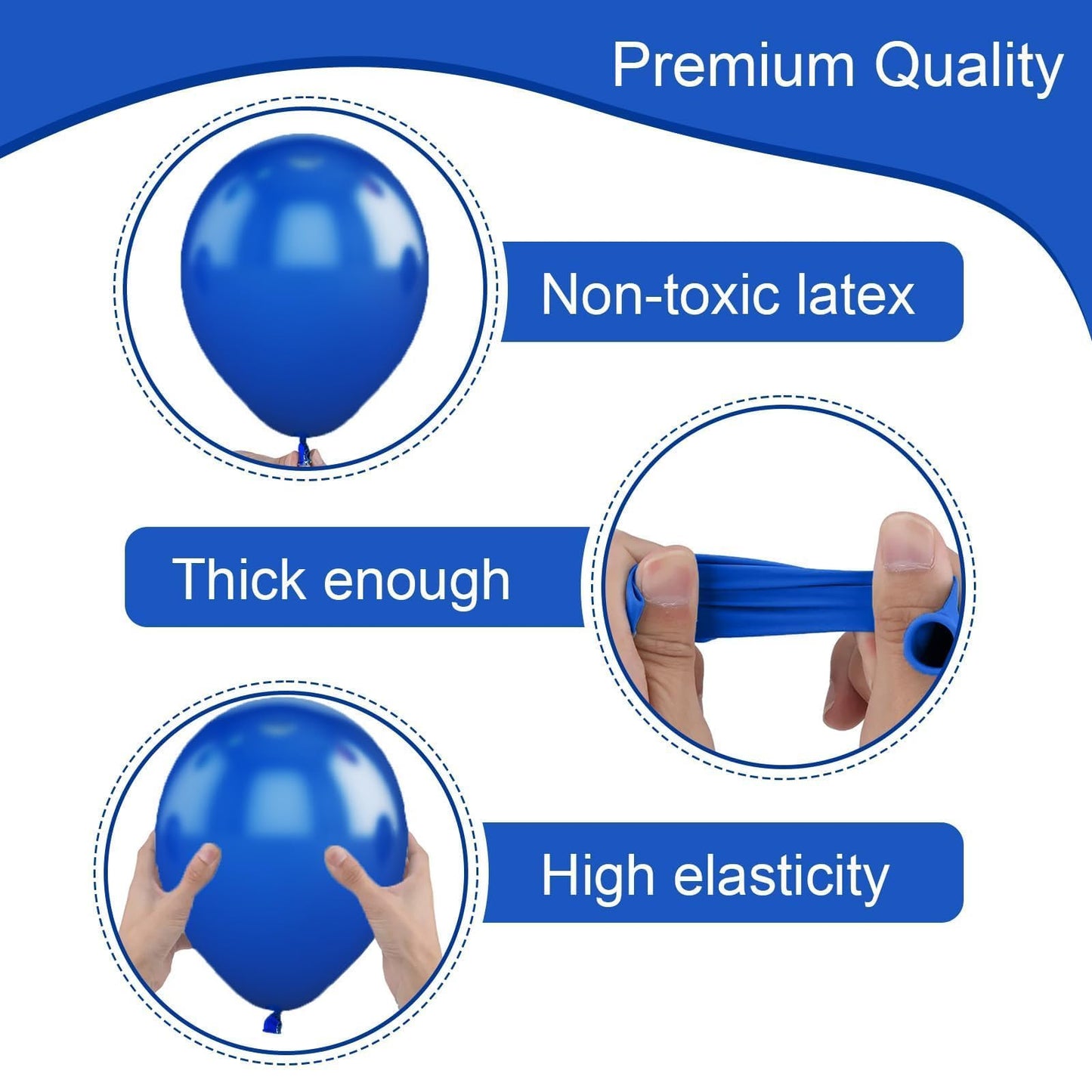 Blue And Red Balloons,60 Pcs 12 Inches Royal Blue Light Blue Dark Blue Red Silver Latex Balloons For Boys Kids Birthday,Independ